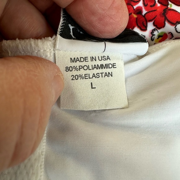 LISA CURRAN SWIM 2pc swimsuit with cover-up, size Large, EUC - Picture 8 of 12